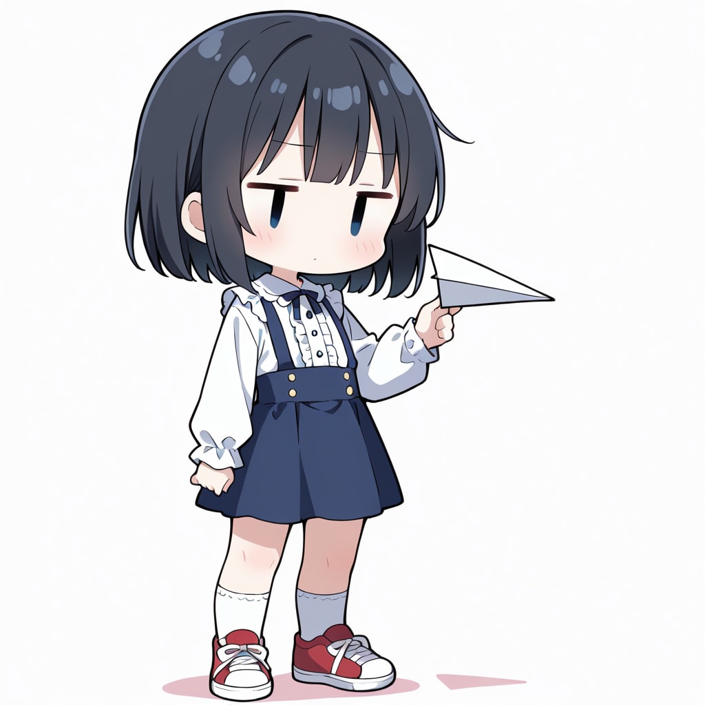 紙飛行機を飛ばして…ない