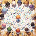 足跡アートに挑戦 6枚目