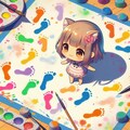 足跡アートに挑戦 7枚目