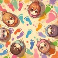 足跡アートに挑戦 8枚目