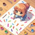 足跡アートに挑戦 5枚目