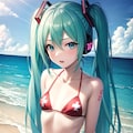 ミクさんで覚えておくビキニの柄② 9枚目