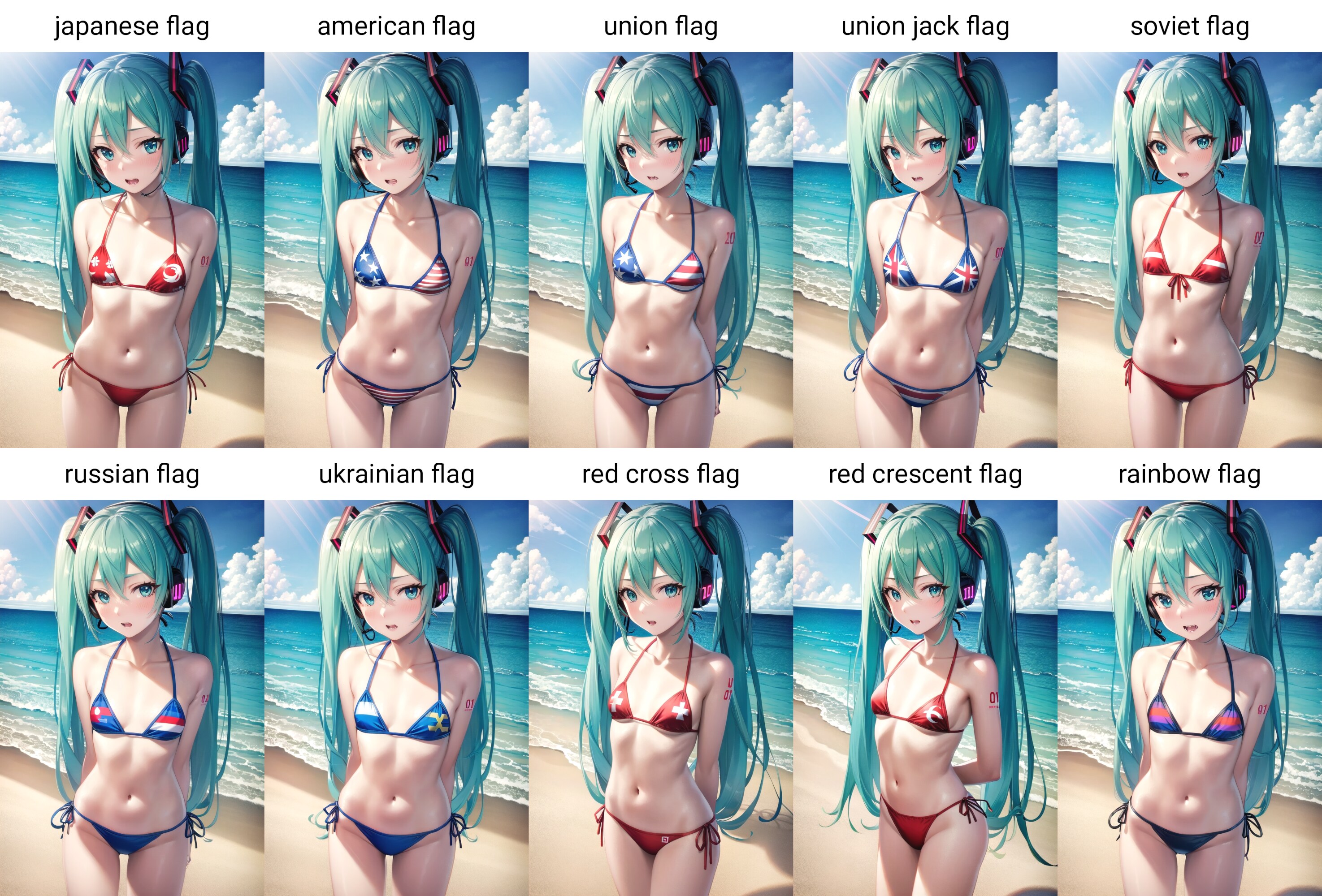 ミクさんで覚えておくビキニの柄②
