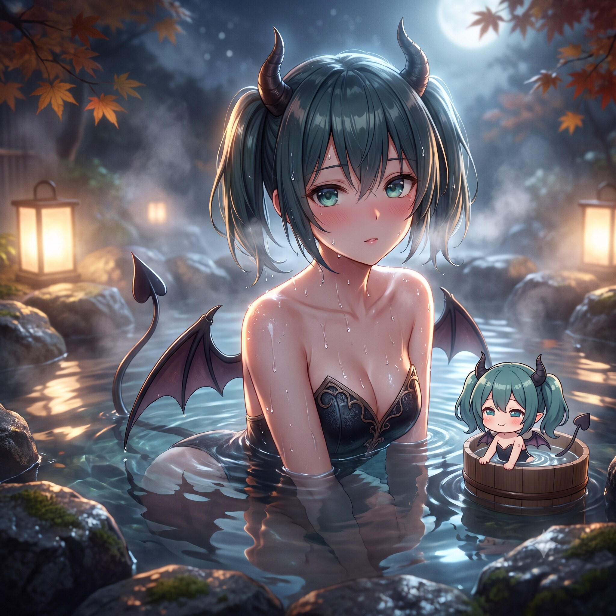 サキュバスになってみたミクさんとミクちゃん