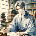 小説家の青年 3枚目
