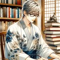 小説家の青年 2枚目