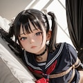 ◆仮想女子構成_001_02:黒セーラーと縄としまパン 3枚目