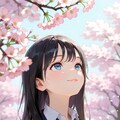 桜と少女 6枚目