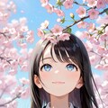 桜と少女 2枚目