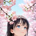 桜と少女 3枚目