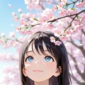 桜と少女 4枚目