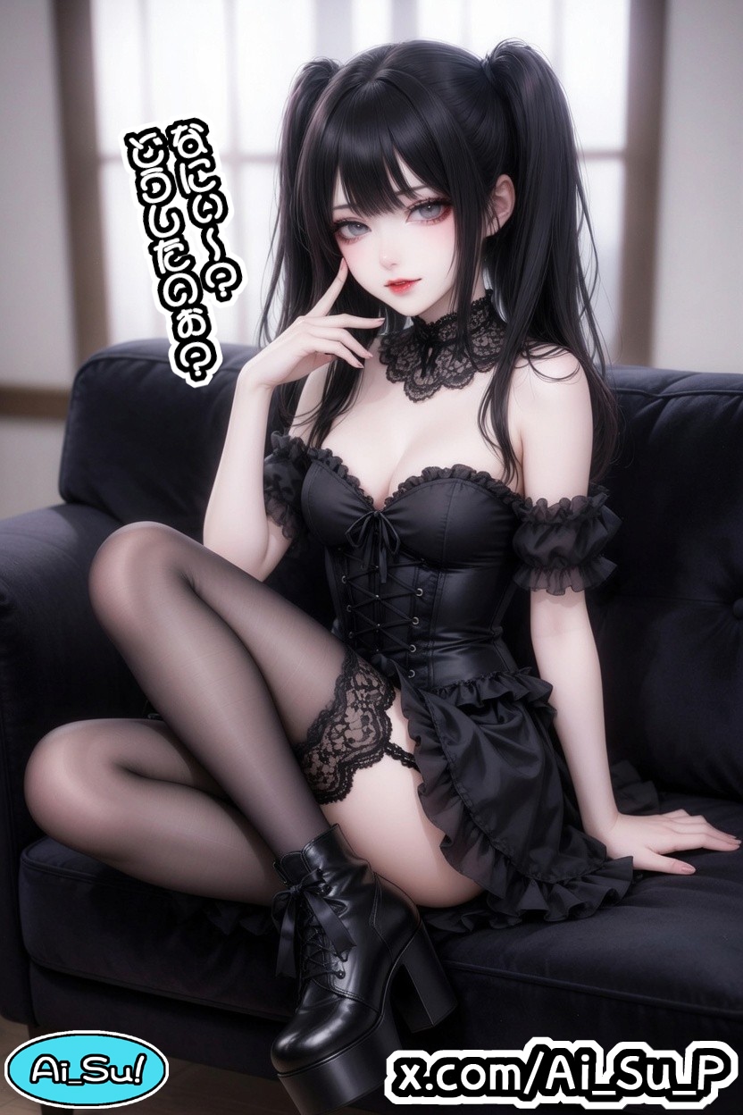 💙Ai_Su／フォト絵の可愛いゴスロリちゃん💙 | の人気AIイラスト・グラビア