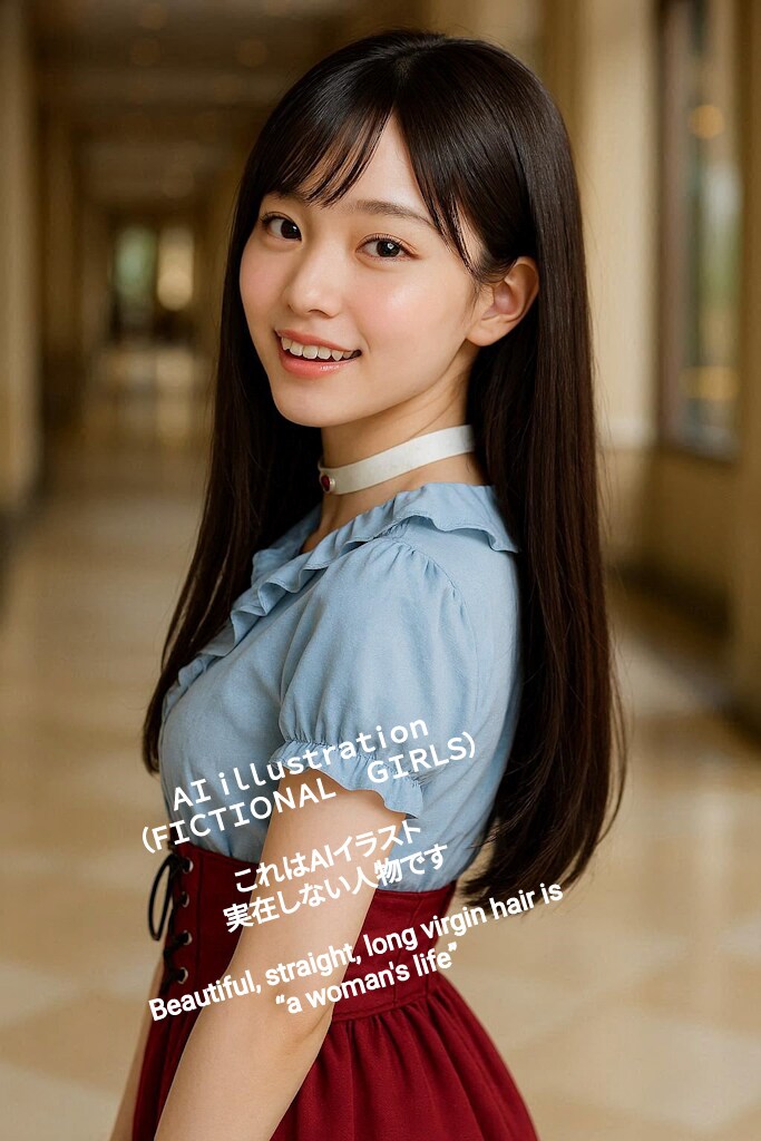 ストレートロングヘア美少女