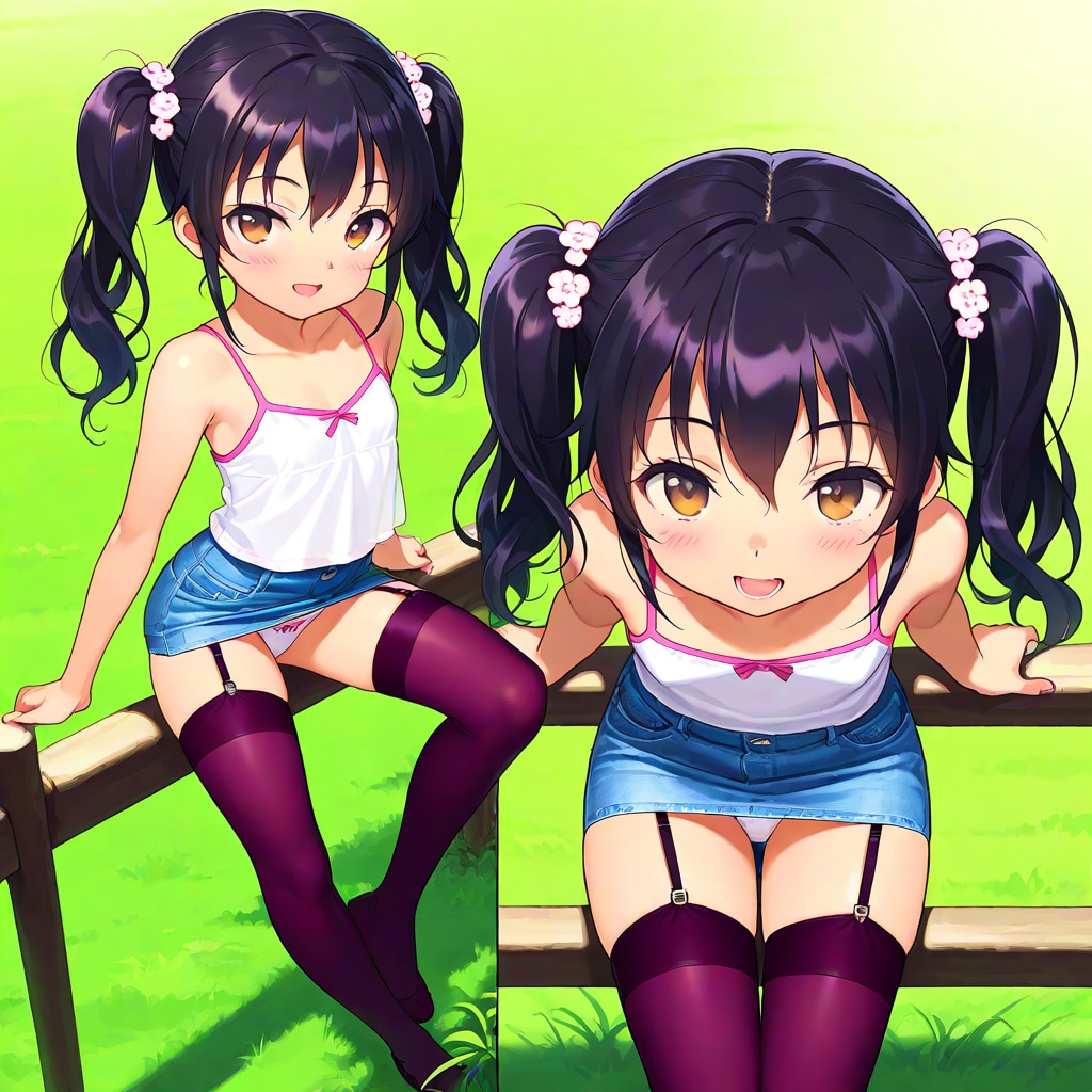 ツインテうねり髪