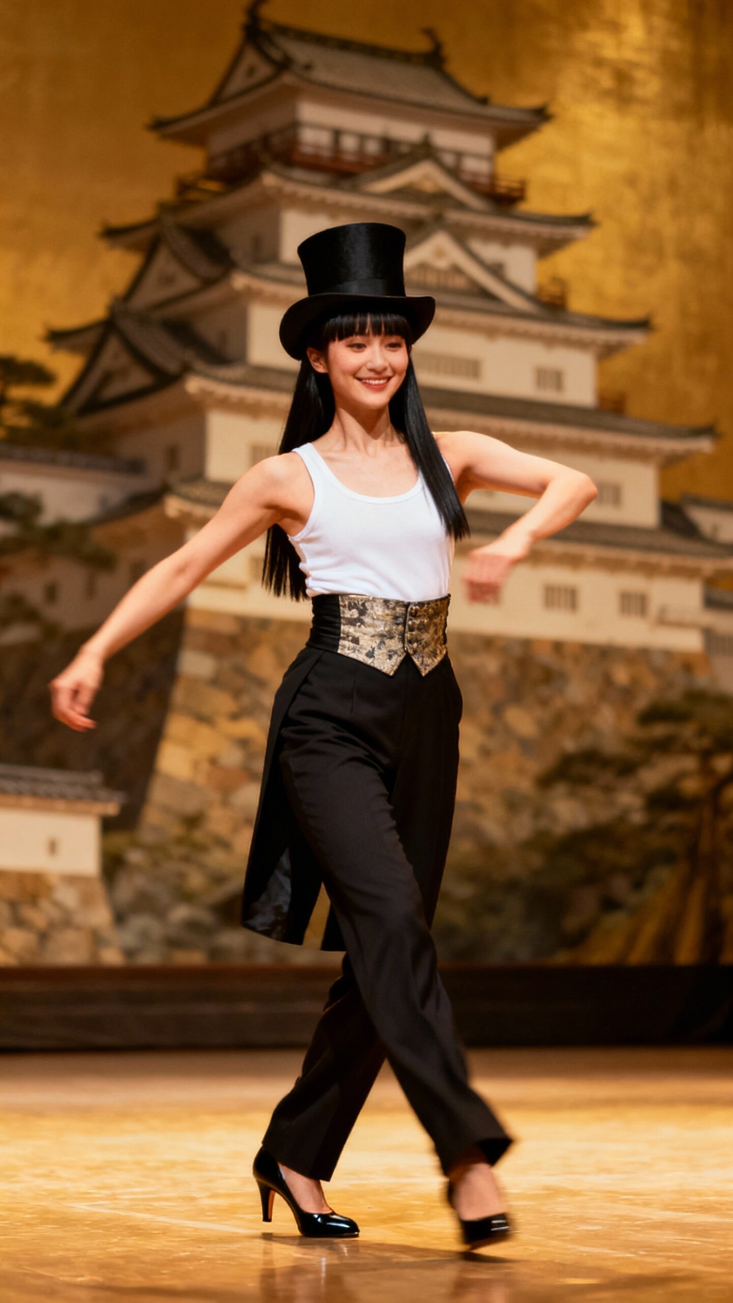 かっこかわいいダンサー白鳥英美梨の小田原城公演