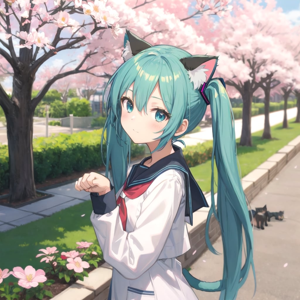 猫のポーズ😻ミク猫