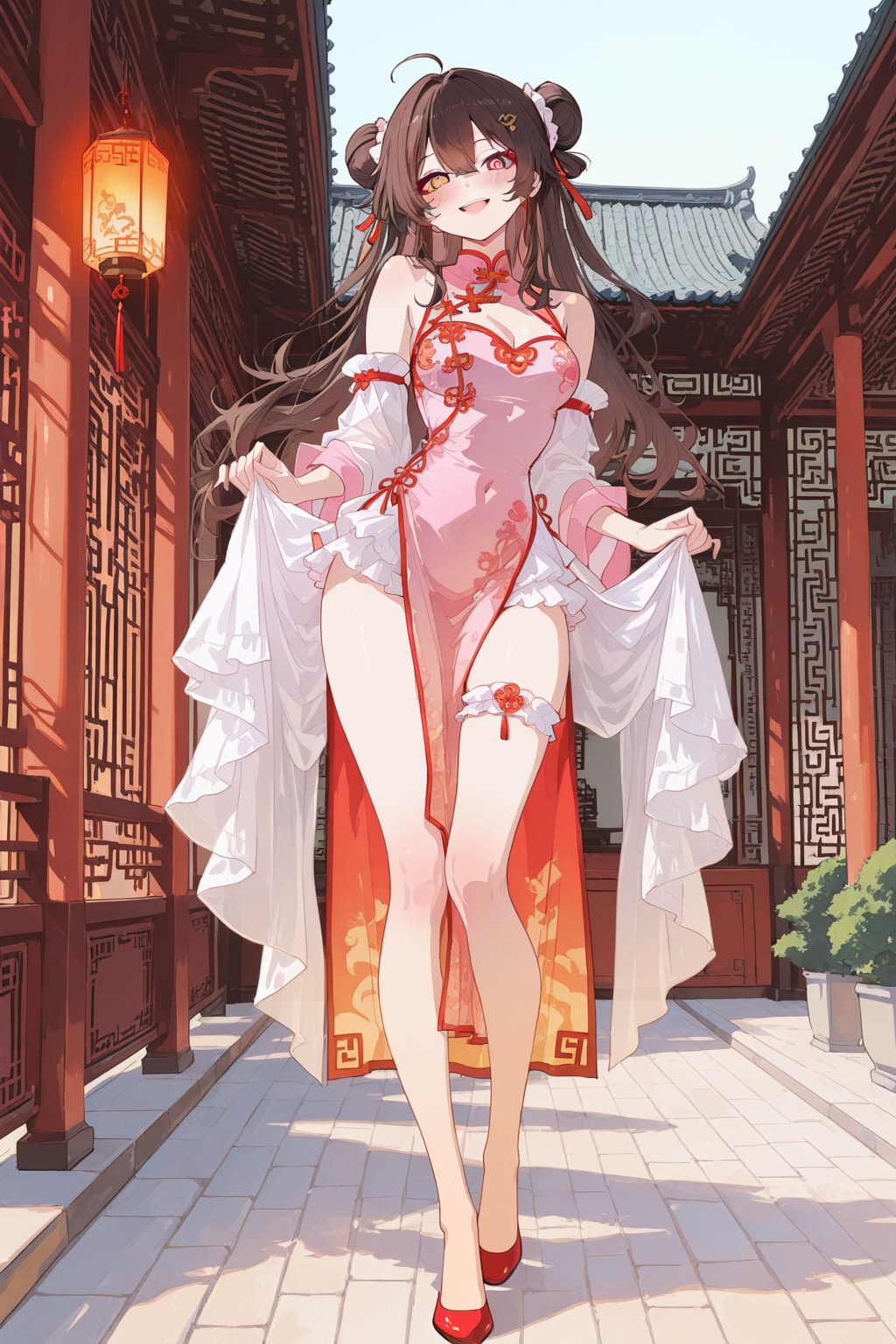 チャイナ風フリルドレス