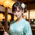 日本の祭りを楽しむ綾乃 4枚目
