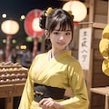 日本の祭りを楽しむ綾乃 3枚目