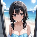 ストラップレスフリルビキニ 2枚目