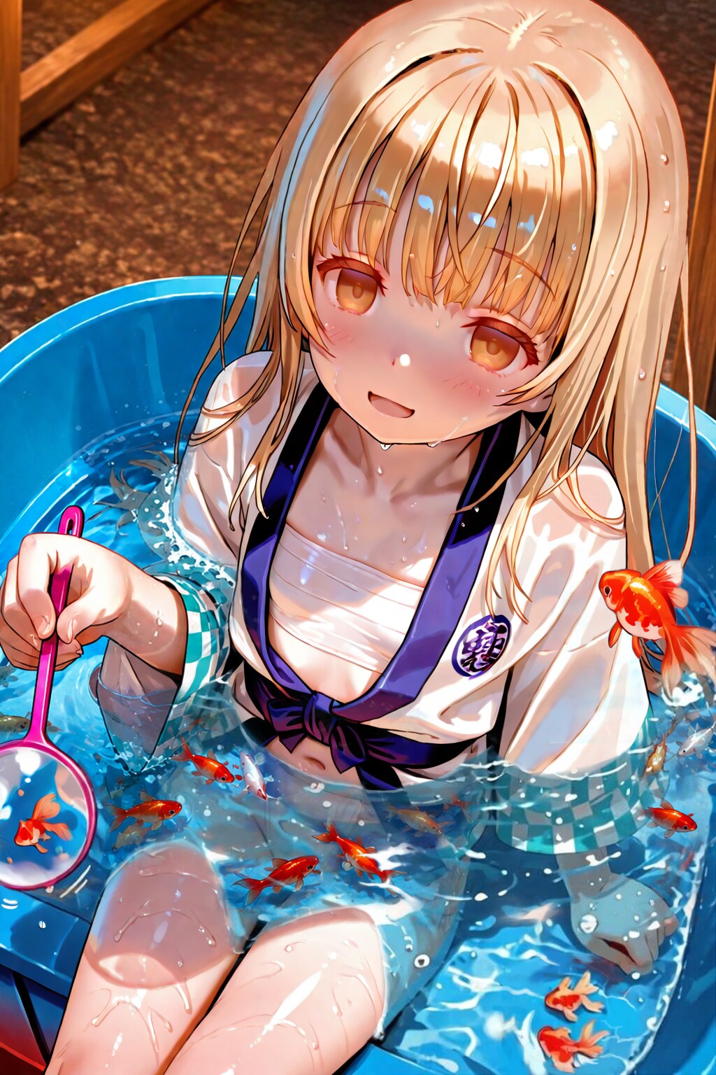 博多祇園山笠の縁日で濡れちゃってもいいんです