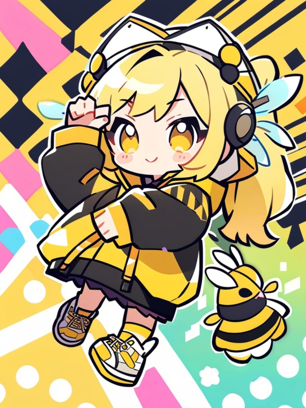 ポップアートな黄色髪ちゃん