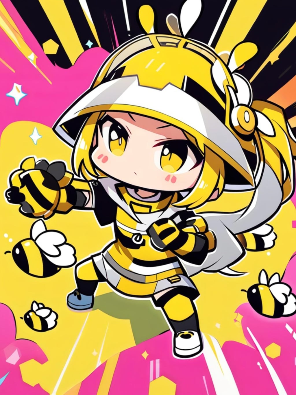 ポップアートな黄色髪ちゃん