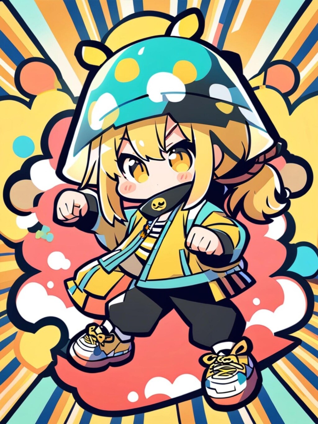 ポップアートな黄色髪ちゃん