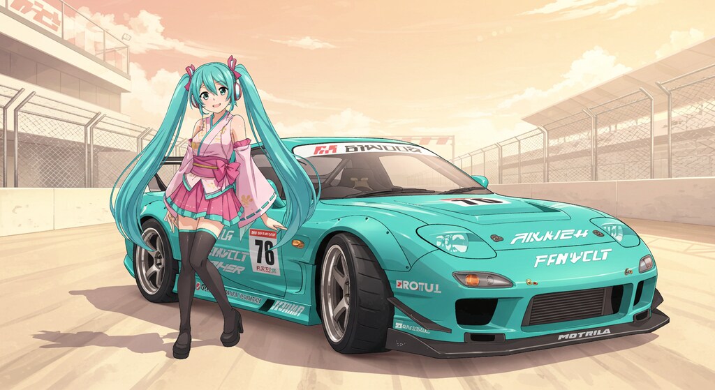FD3Sと初音ミク