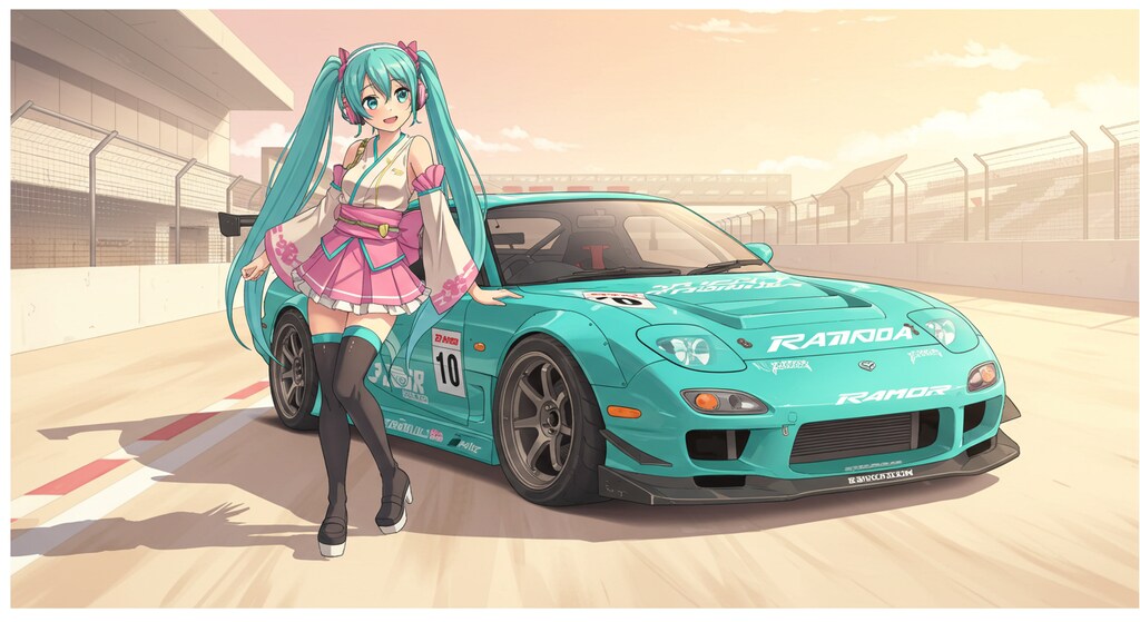 FD3Sと初音ミク