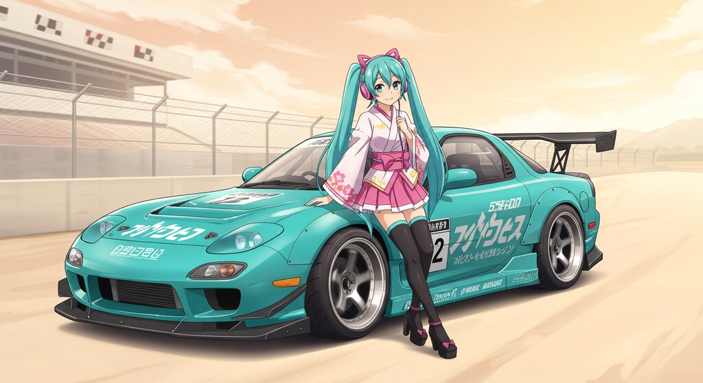 FD3Sと初音ミク