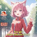 狐娘と秋のジャンプ 9枚目