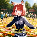 狐娘と秋のジャンプ 4枚目