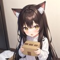 初めてのちびキャラなごちゃん🐈💛 4枚目