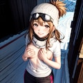 手ブラでスキー♪ 2枚目