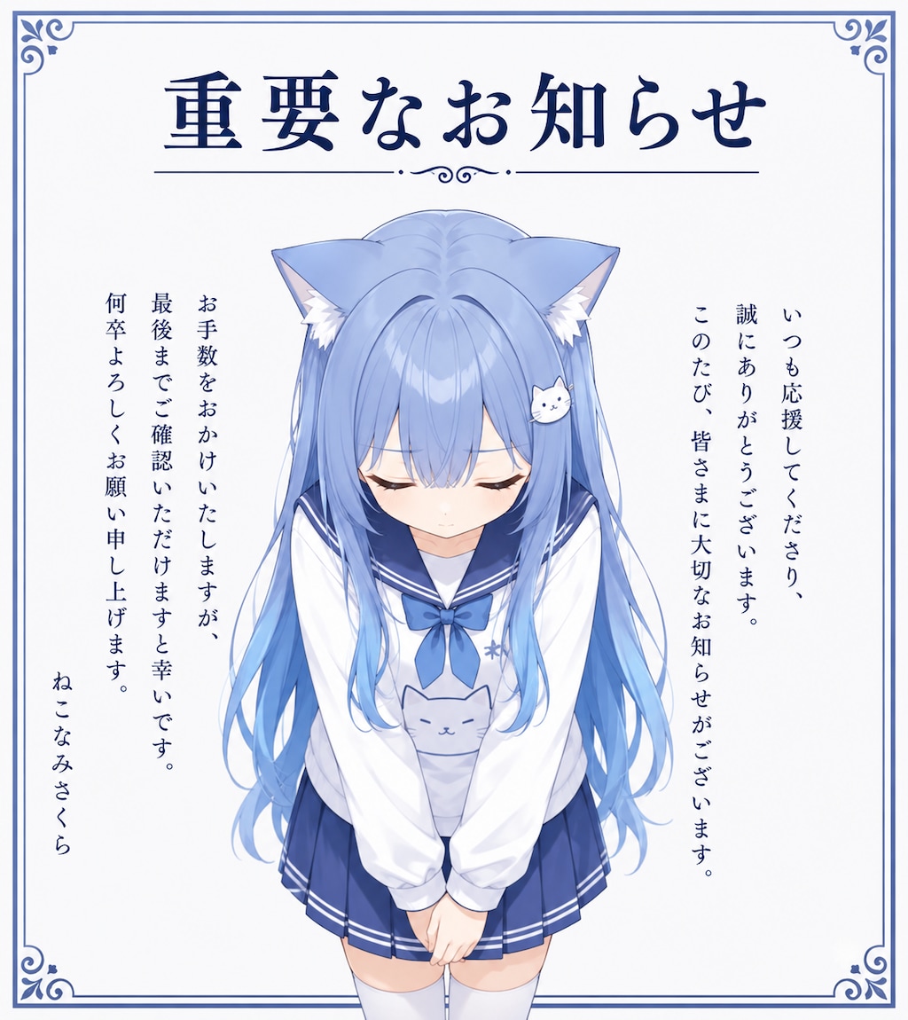 重要なお知らせ