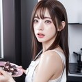 チョコを準備の女性集 3枚目