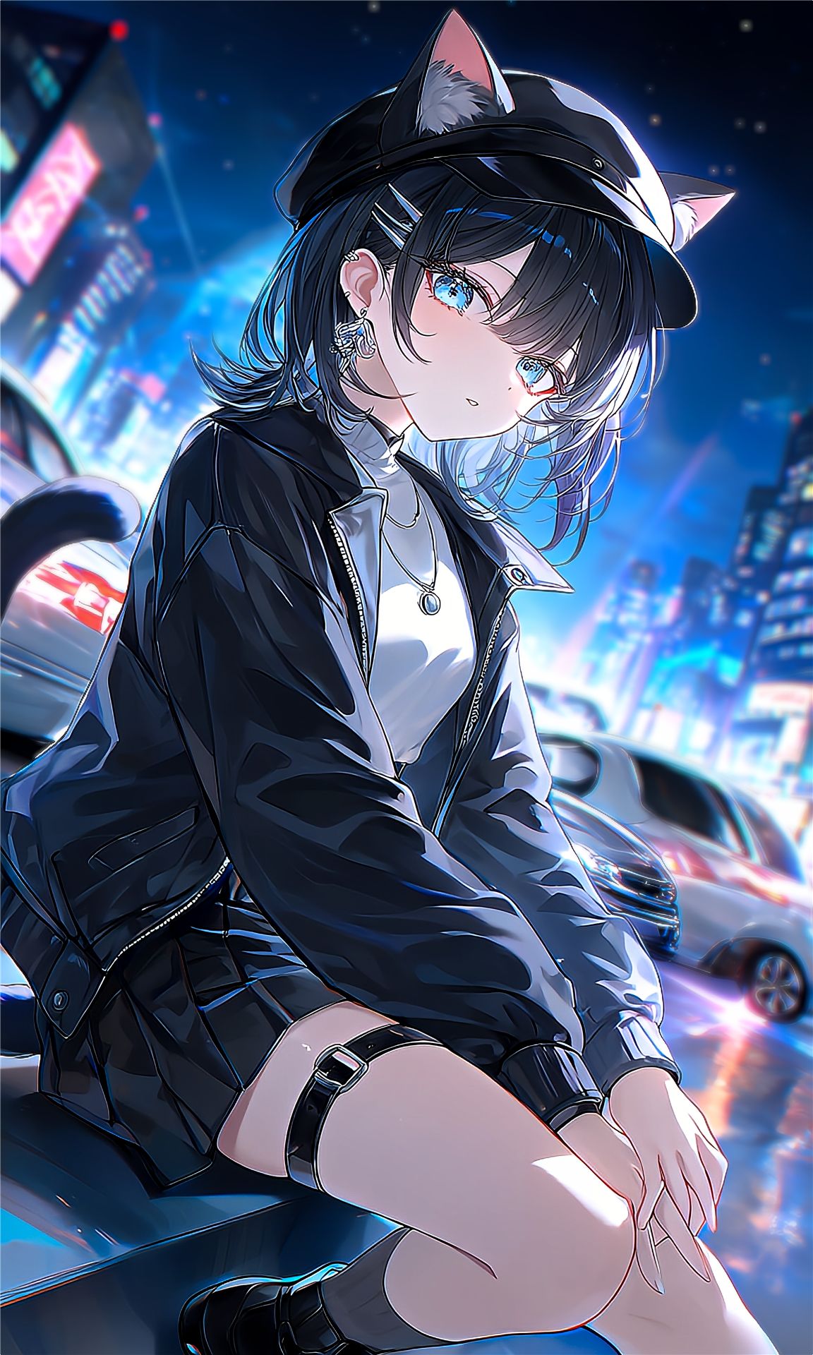 ネオンブルー | の人気AIイラスト・グラビア