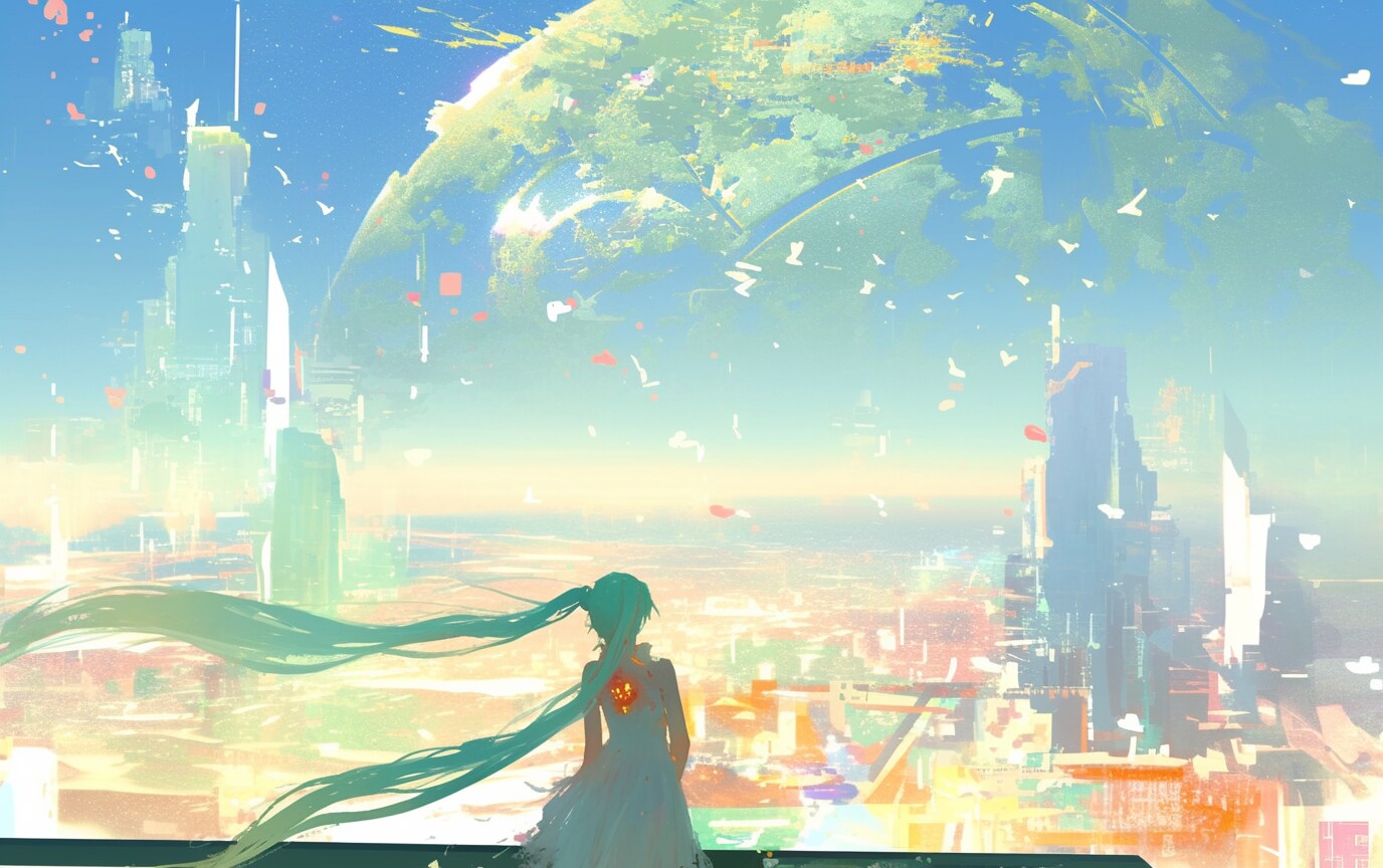 輝く街と響く歌声 | の人気AIイラスト・グラビア