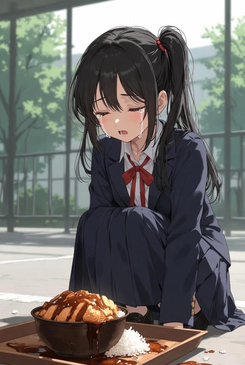 カツ丼落下バトル！