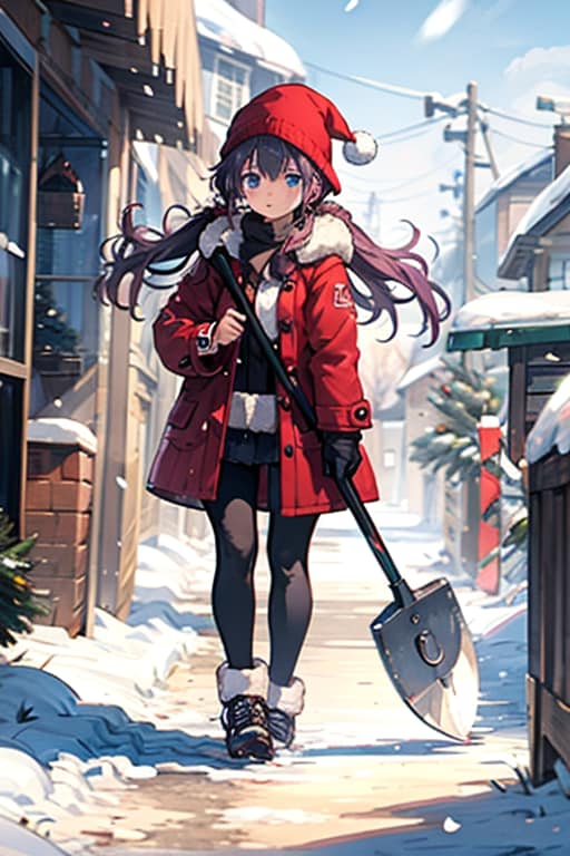 雪かき少女 | の人気AIイラスト・グラビア