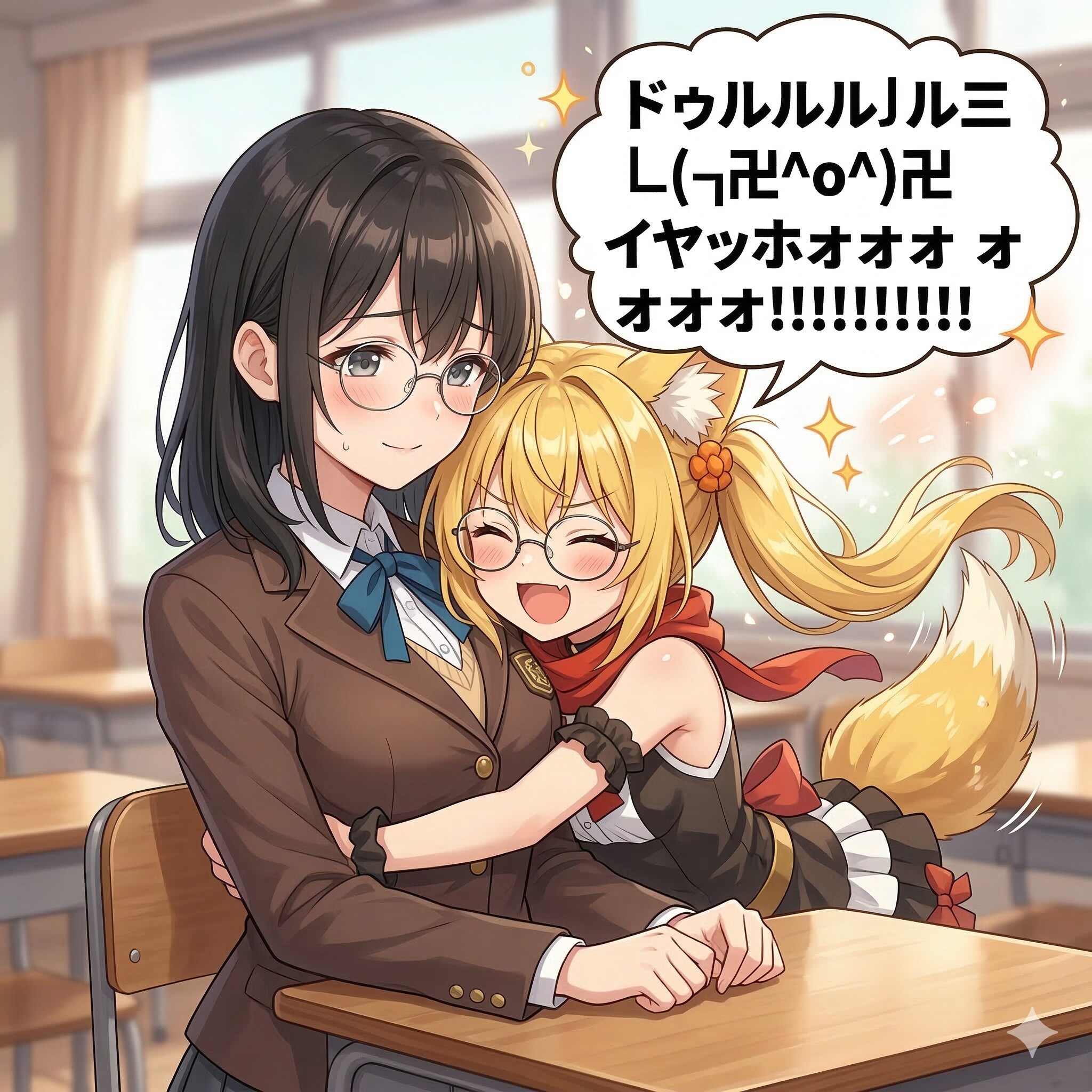 のっさんの一般通過眼鏡ちゃんに懐く