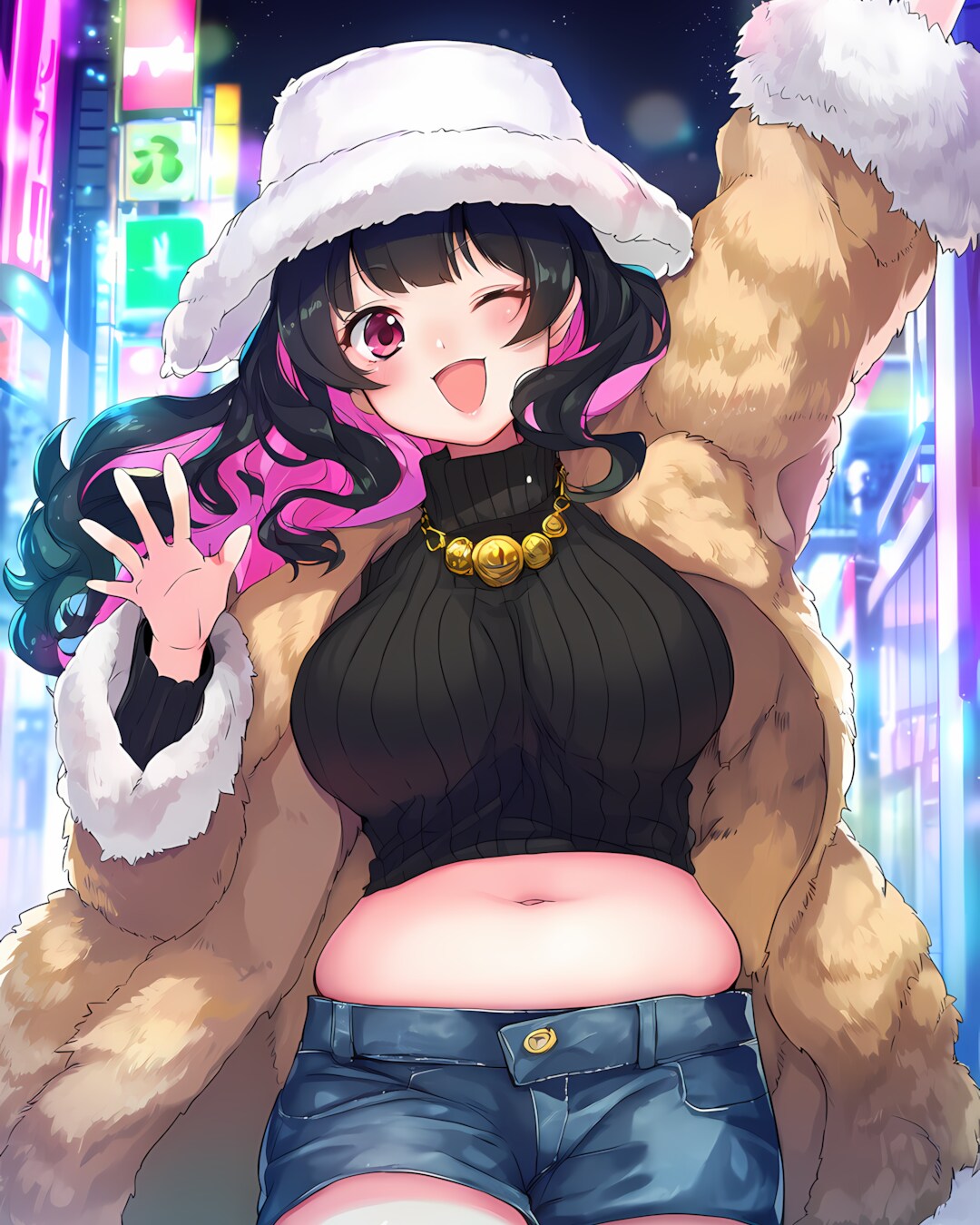 🧥モコモコ可愛い💕キャメルムートンで元気にお迎え✨ | の人気AIイラスト・グラビア