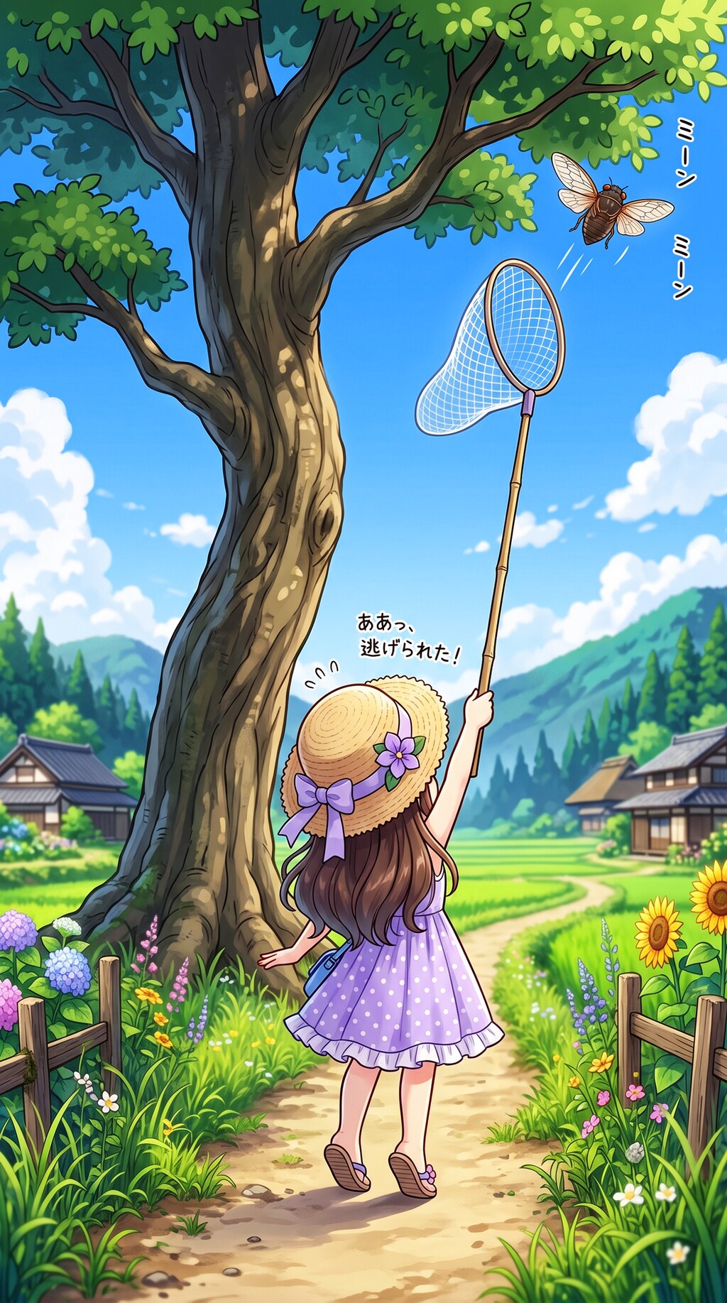 セミ捕りスミレちゃん