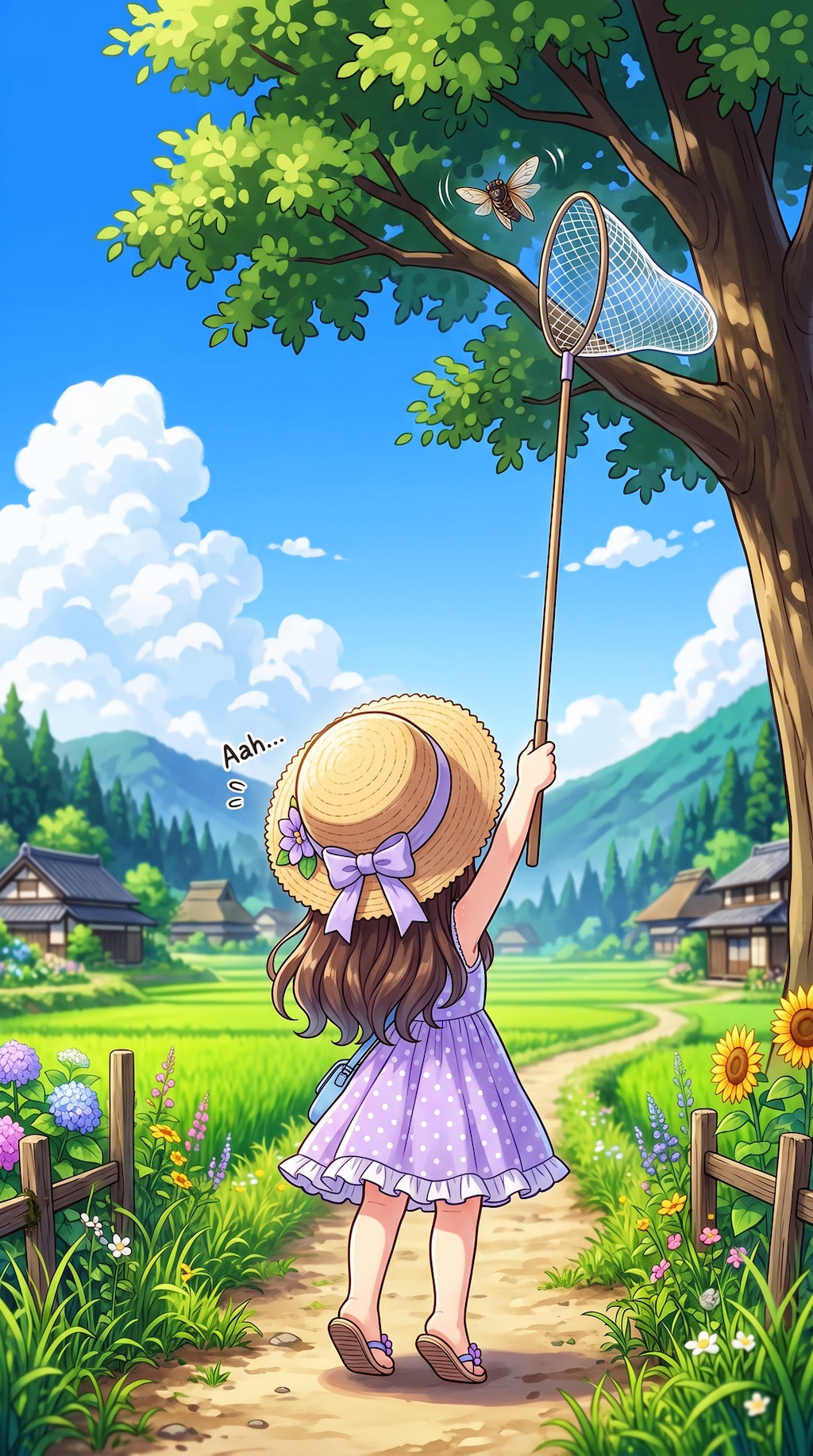 セミ捕りスミレちゃん