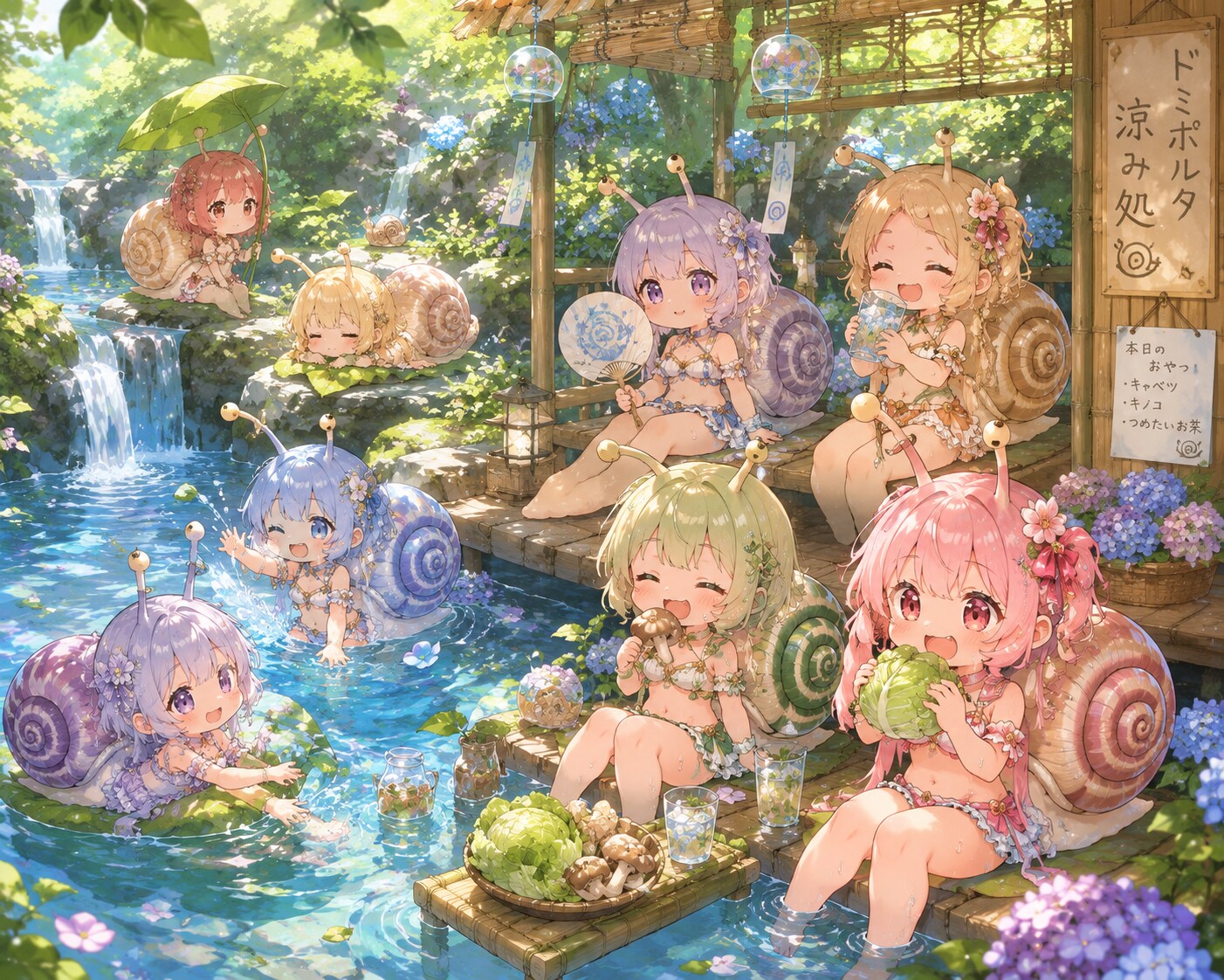 夏の涼しげドミポルタの娘たち