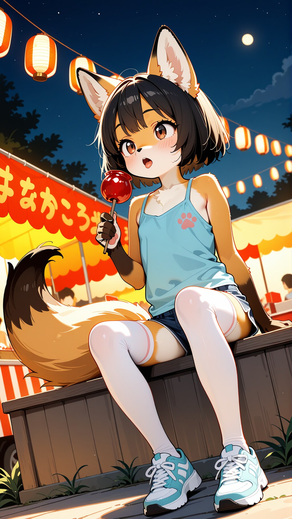 お祭りに参加するちびケモたち