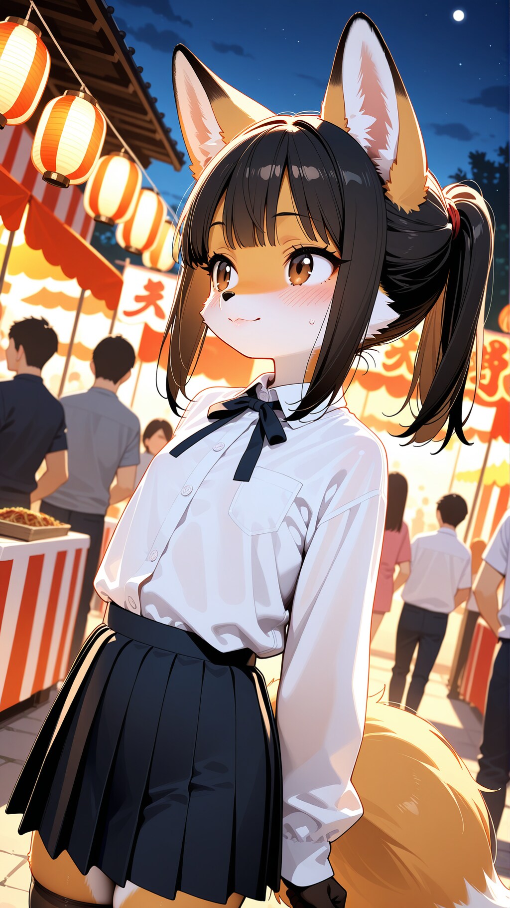 お祭りに参加するちびケモたち