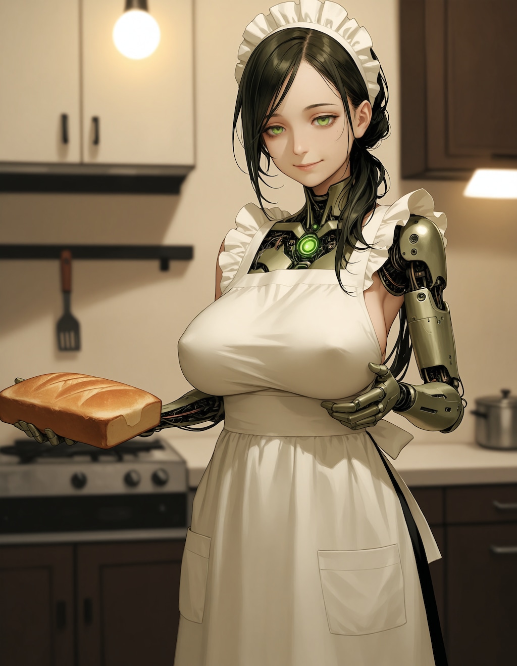 パンにはミルクをつけますね