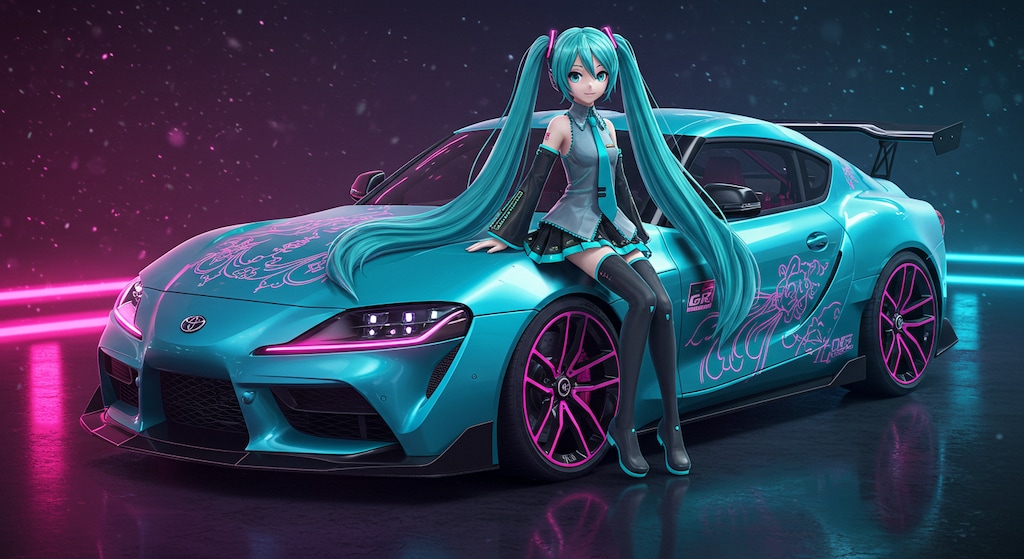 初音ミクとGRスープラ